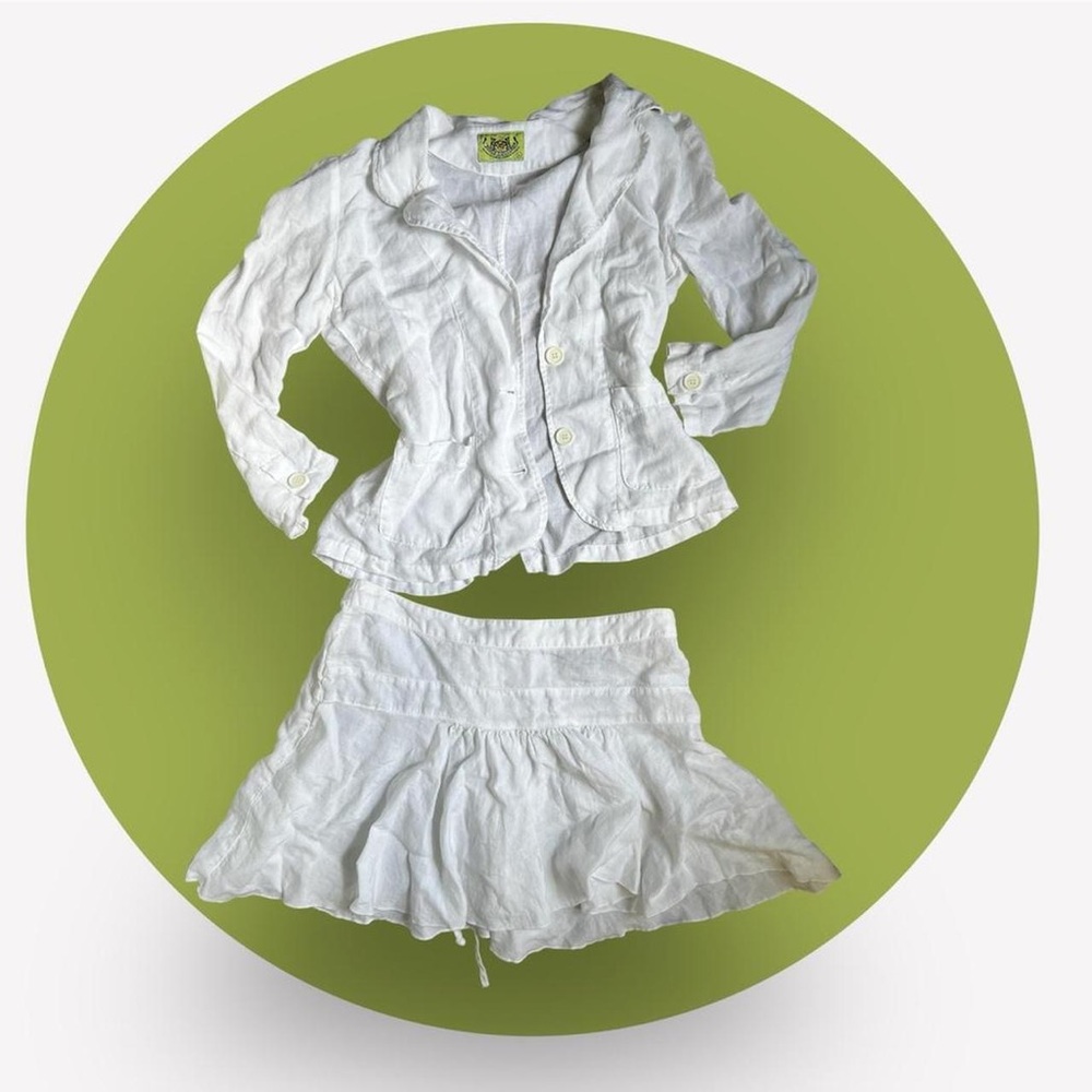 🧖‍♀️JUICY COUTURE linen blazer skirt set🧖‍♀️